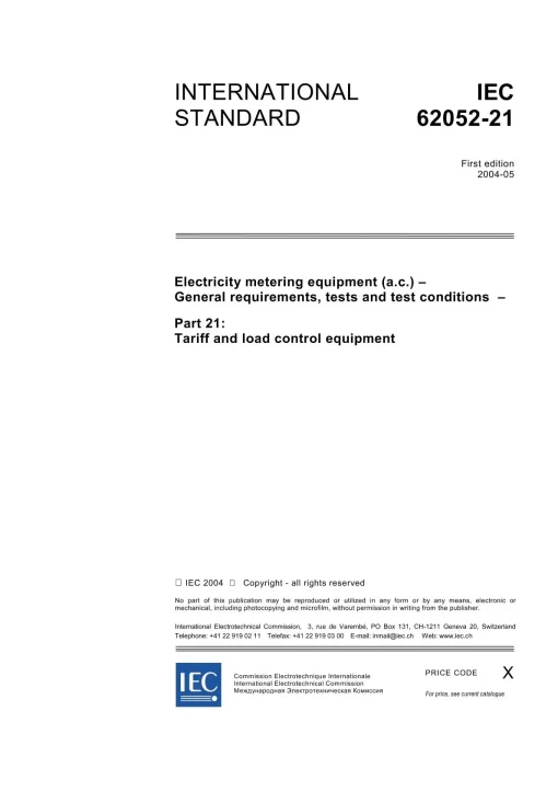 IEC 62052-21 Ed. 1.0 en:2004 pdf