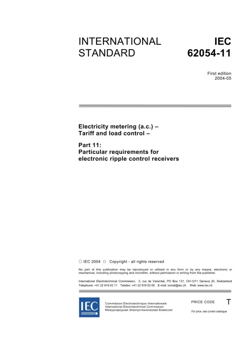 IEC 62054-11 Ed. 1.0 en:2004 pdf