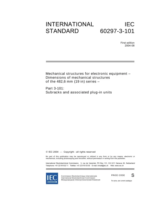 IEC 60297-3-101 Ed. 1.0 en:2004 pdf