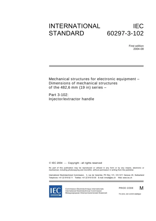 IEC 60297-3-102 Ed. 1.0 en:2004 pdf