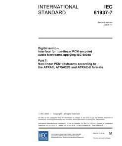 IEC 61937-7 Ed. 2.0 en:2004 pdf