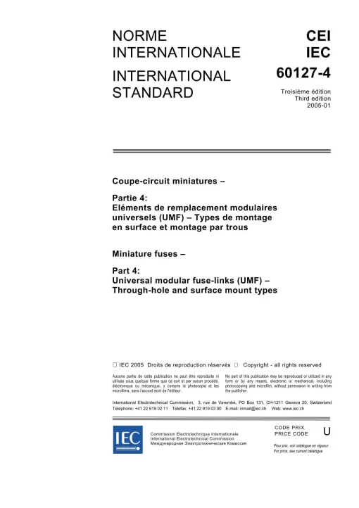 IEC 60127-4 Ed. 3.0 b:2005 pdf