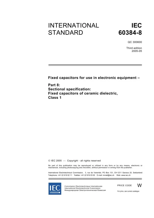 IEC 60384-8 Ed. 3.0 en:2005 pdf