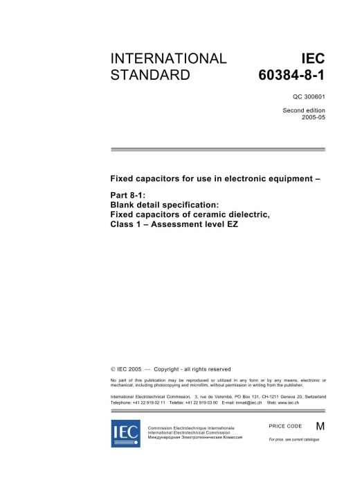 IEC 60384-8-1 Ed. 2.0 en:2005 pdf