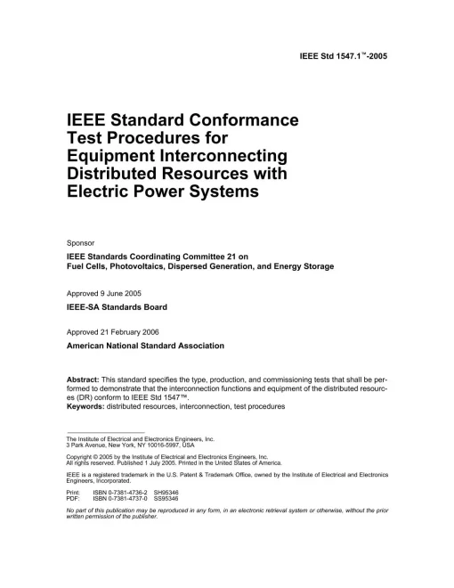 IEEE 1547.1-2005 pdf