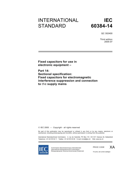 IEC 60384-14 Ed. 3.0 en:2005 pdf