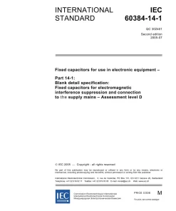 IEC 60384-14-1 Ed. 2.0 en:2005 pdf