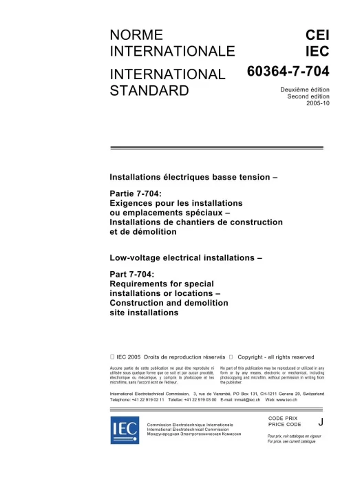 IEC 60364-7-704 Ed. 2.0 b:2005 pdf