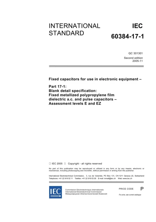 IEC 60384-17-1 Ed. 2.0 en:2005 pdf