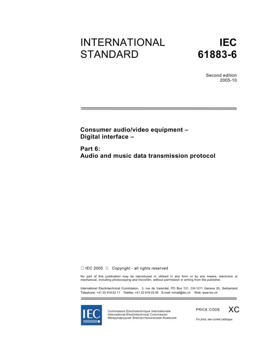 IEC 61883-6 Ed. 2.0 en:2005 pdf