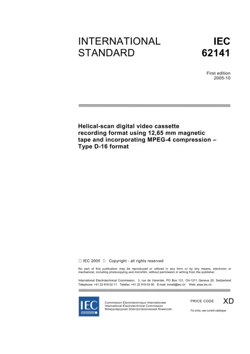 IEC 62141 Ed. 1.0 en:2005 pdf