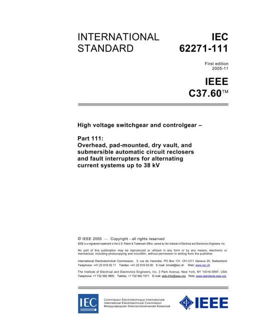 IEC 62271-111 Ed. 1.0 en:2005 pdf