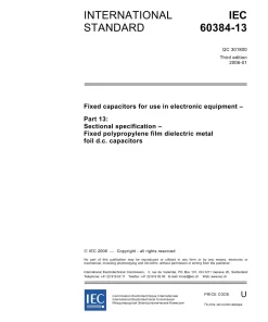 IEC 60384-13 Ed. 3.0 en:2006 pdf