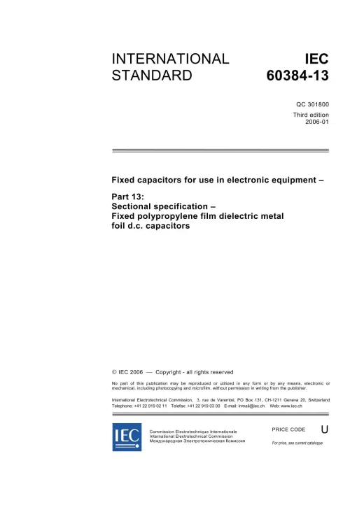 IEC 60384-13 Ed. 3.0 en:2006 pdf