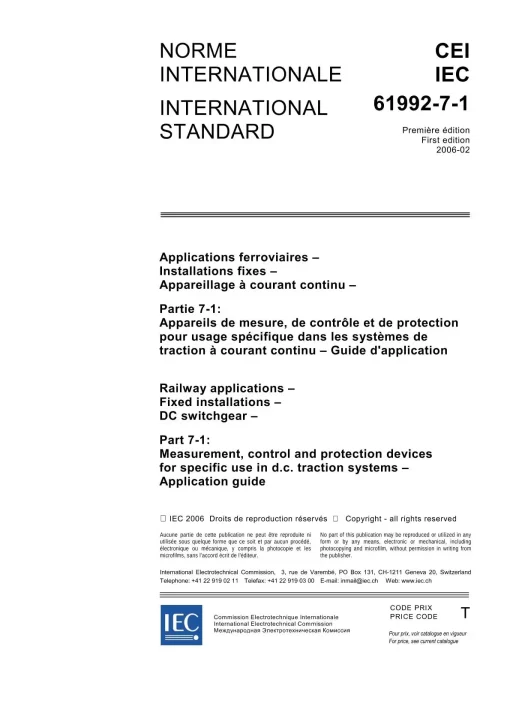 IEC 61992-7-1 Ed. 1.0 b:2006 pdf