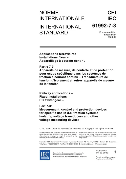 IEC 61992-7-3 Ed. 1.0 b:2006 pdf