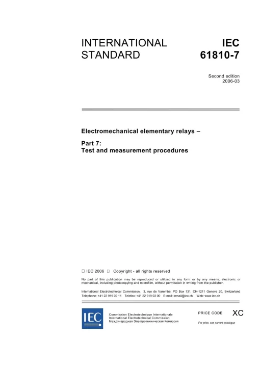 IEC 61810-7 Ed. 2.0 en:2006 pdf