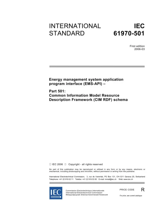 IEC 61970-501 Ed. 1.0 en:2006 pdf