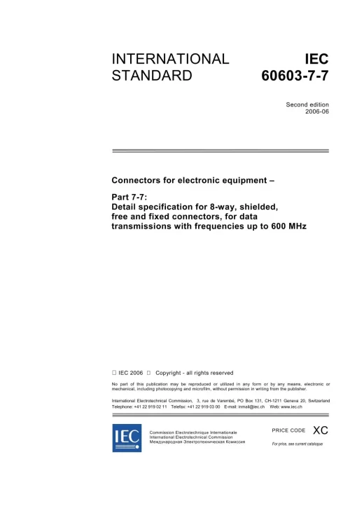 IEC 60603-7-7 Ed. 2.0 en:2006 pdf