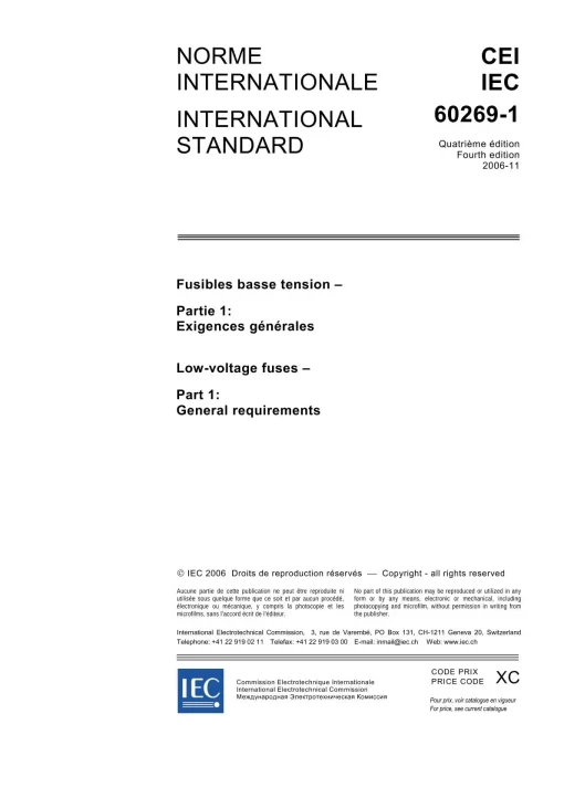 IEC 60269-1 Ed. 4.0 b:2006 pdf