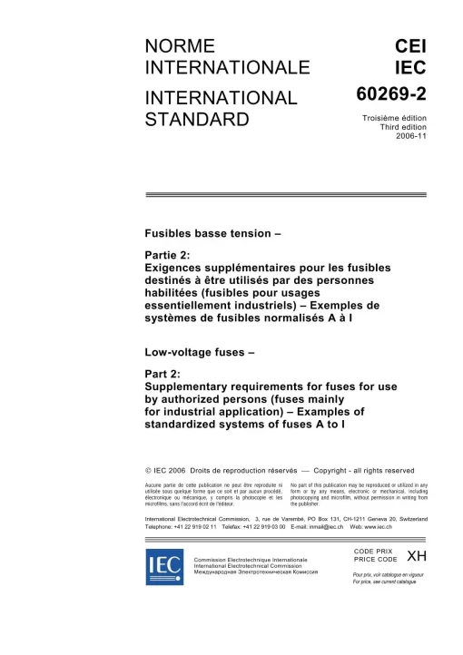 IEC 60269-2 Ed. 3.0 b:2006 pdf