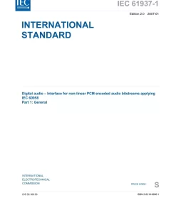 IEC 61937-1 Ed. 2.0 en:2007 pdf