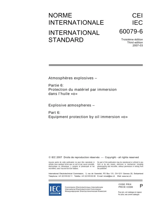 IEC 60079-6 Ed. 3.0 b:2007 pdf