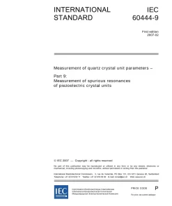 IEC 60444-9 Ed. 1.0 en:2007 pdf