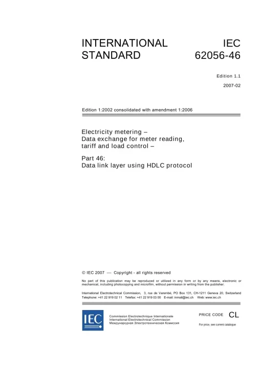 IEC 62056-46 Ed. 1.1 en:2007 pdf