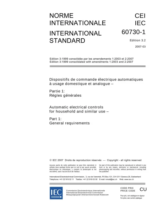 IEC 60730-1 Ed. 3.2 b:2007 pdf