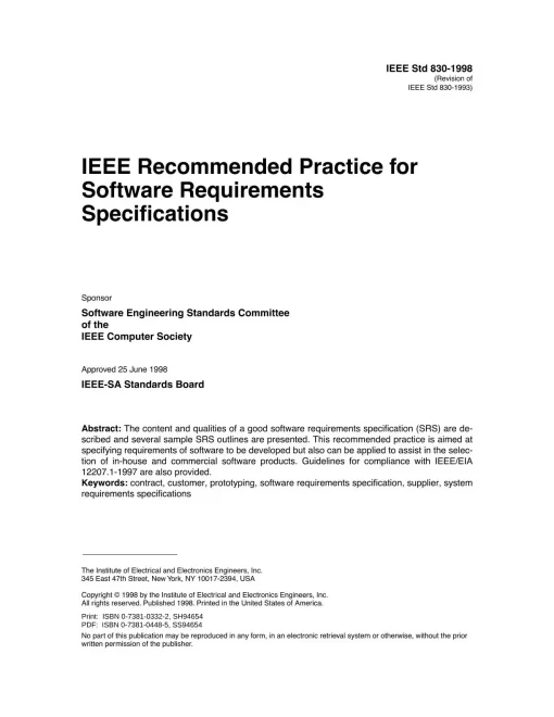 IEEE 830-1998 pdf