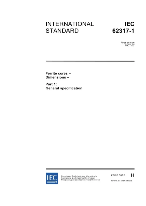 IEC 62317-1 Ed. 1.0 en:2007 pdf