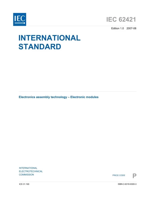 IEC 62421 Ed. 1.0 en:2007 pdf