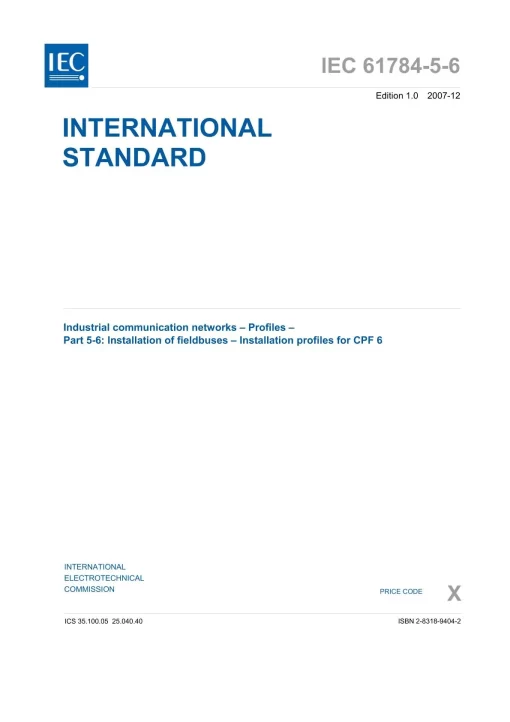 IEC 61784-5-6 Ed. 1.0 en:2007 pdf