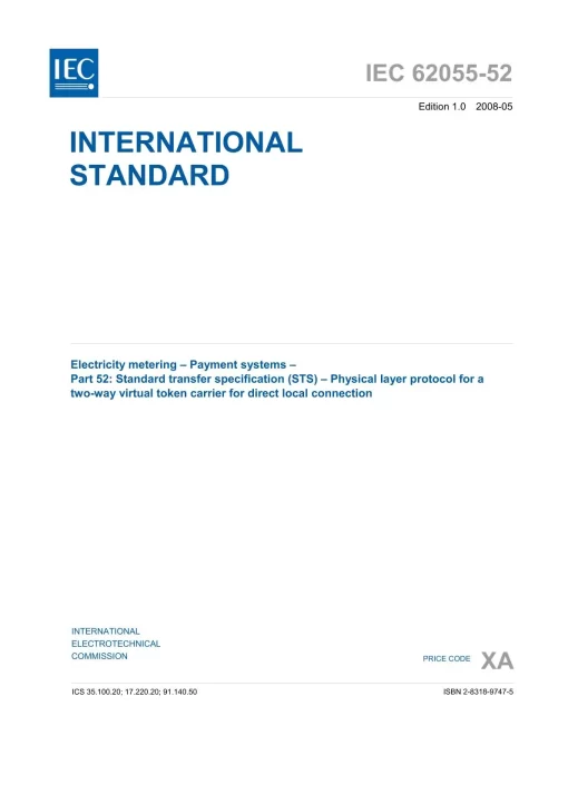 IEC 62055-52 Ed. 1.0 en:2008 pdf