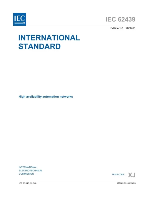 IEC 62439 Ed. 1.0 en:2008 pdf