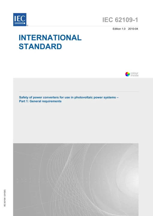 IEC 62109-1 Ed. 1.0 en:2010 pdf