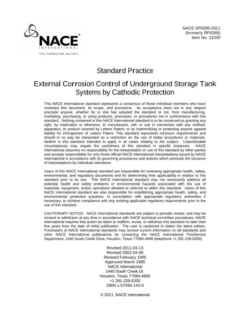 NACE SP0285-2011 pdf