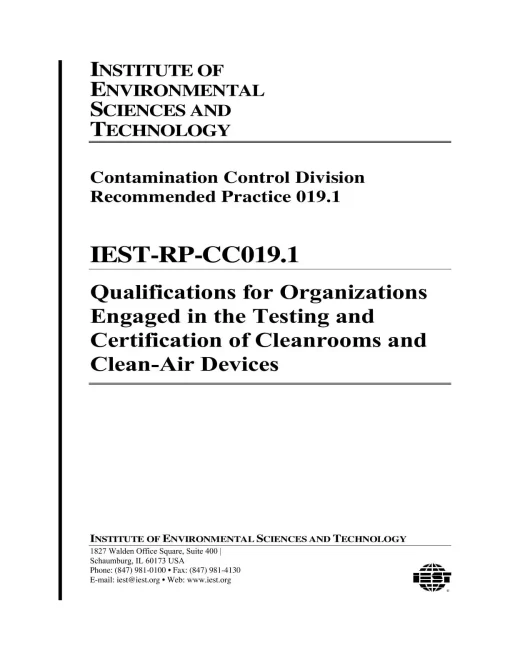 IEST RP-CC019.1 pdf