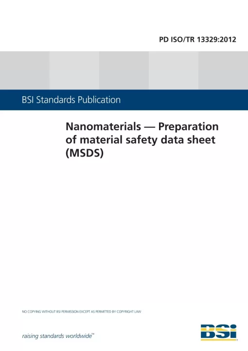 BS PD ISO/TR 13329:2012 pdf