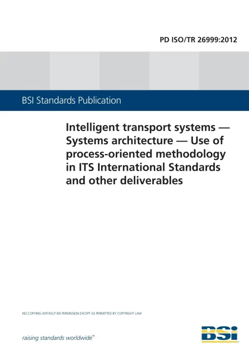 BS PD ISO/TR 26999:2012 pdf