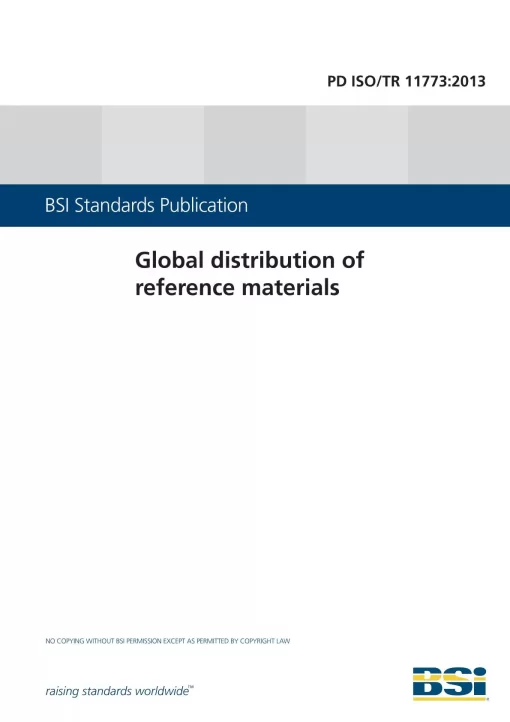 BS PD ISO/TR 11773:2013 pdf