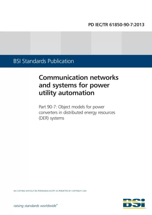 BS PD IEC/TR 61850-90-7:2013 pdf