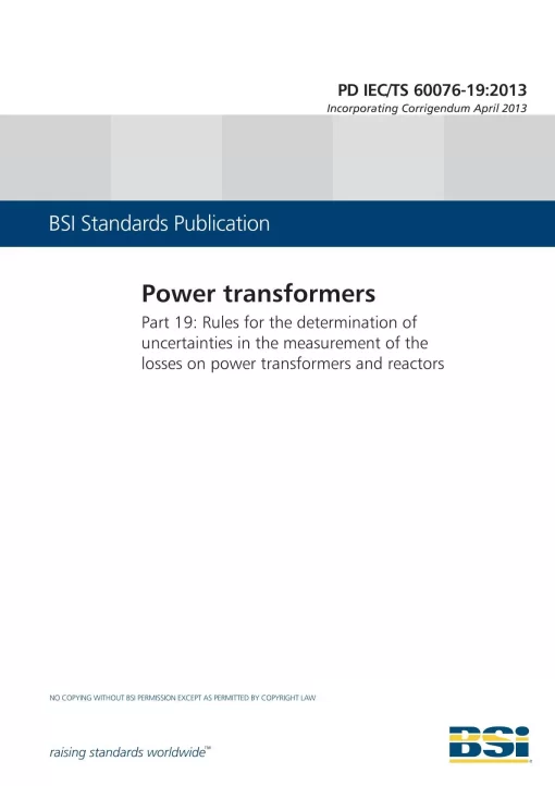 BS PD IEC/TS 60076-19:2013 pdf