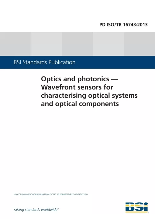 BS PD ISO/TR 16743:2013 pdf