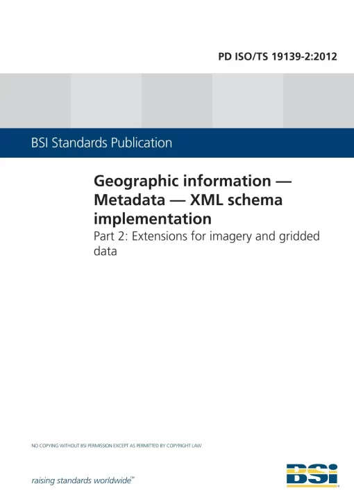 BS PD ISO/TS 19139-2:2012 pdf