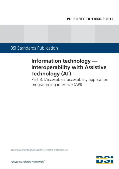 BS PD ISO/IEC TR 13066-3:2012 pdf