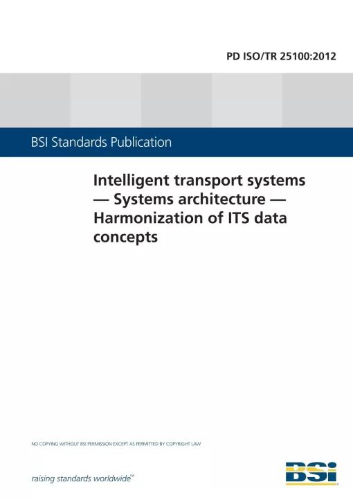 BS PD ISO/TR 25100:2012 pdf