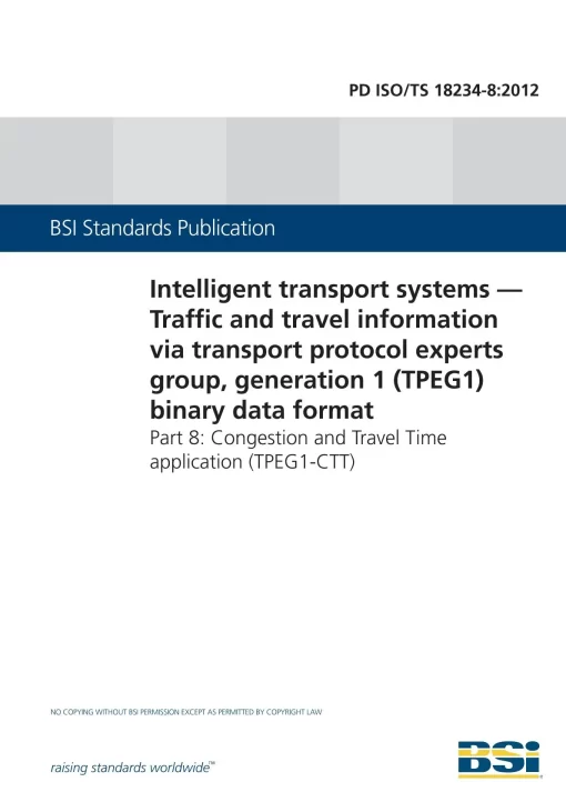 BS PD ISO/TS 18234-8:2012 pdf