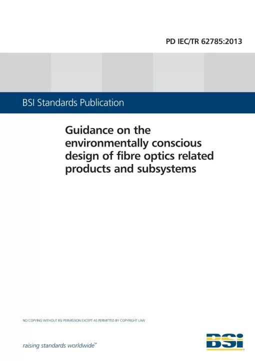 BS PD IEC/TR 62785:2013 pdf